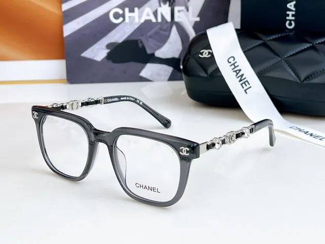 Chanel Brown Gold Tortoiseshell Acetate Chain-Link Temples Optical Glasses 6