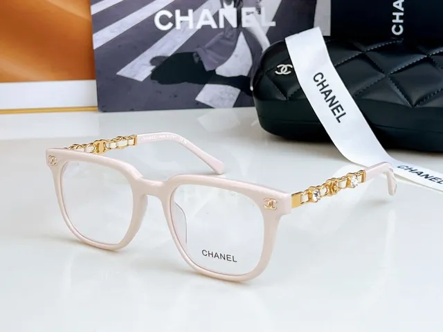 Chanel Brown Gold Tortoiseshell Acetate Chain-Link Temples Optical Glasses 8