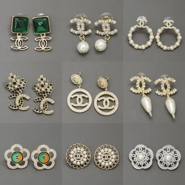 Chanel CC Logo Pearl and Crystal Earrings 4