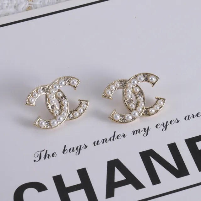 Chanel CC Logo Pearl Set White Gold Strand Crystal-Embellished Necklace 2