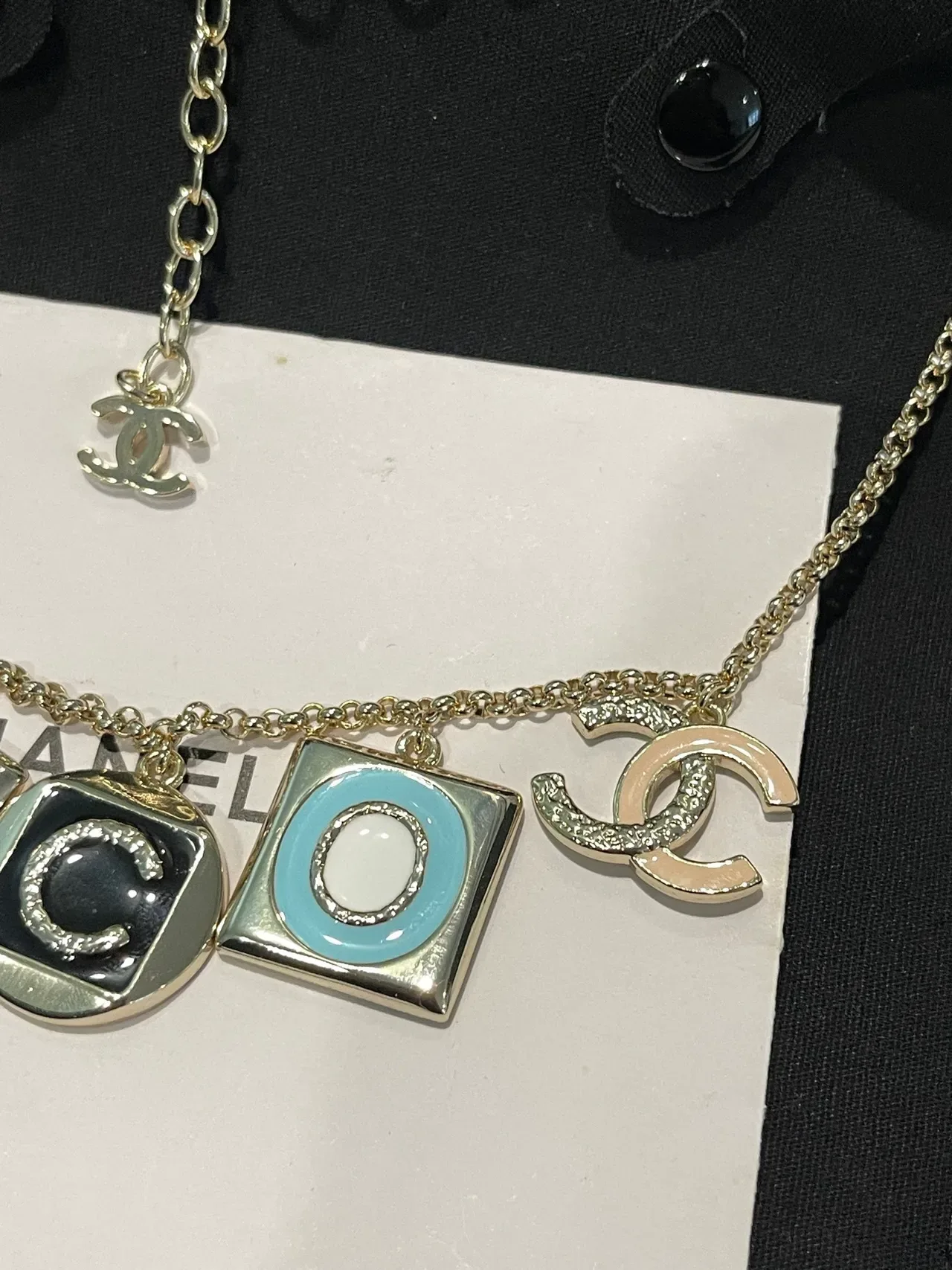 Chanel Coco Charm Enamel Necklace 3