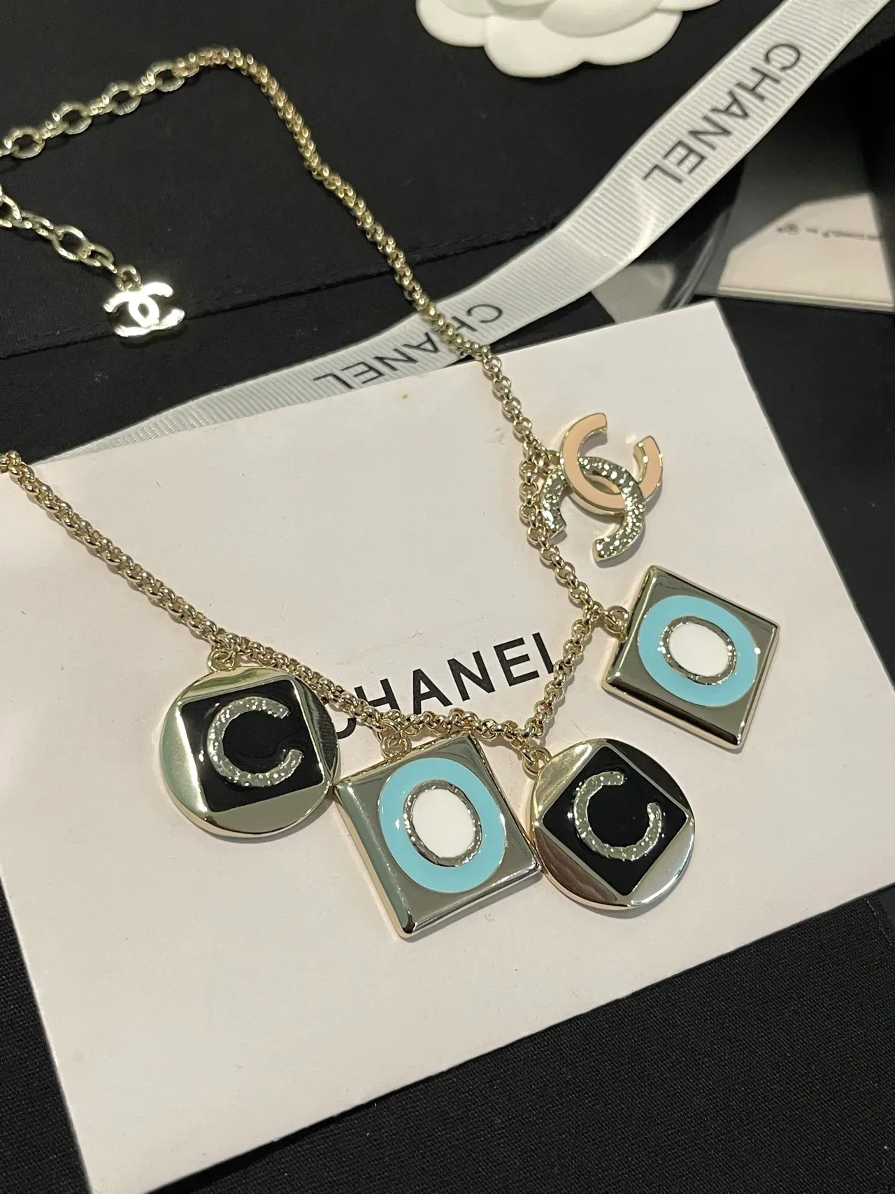Chanel Coco Charm Enamel Necklace 6
