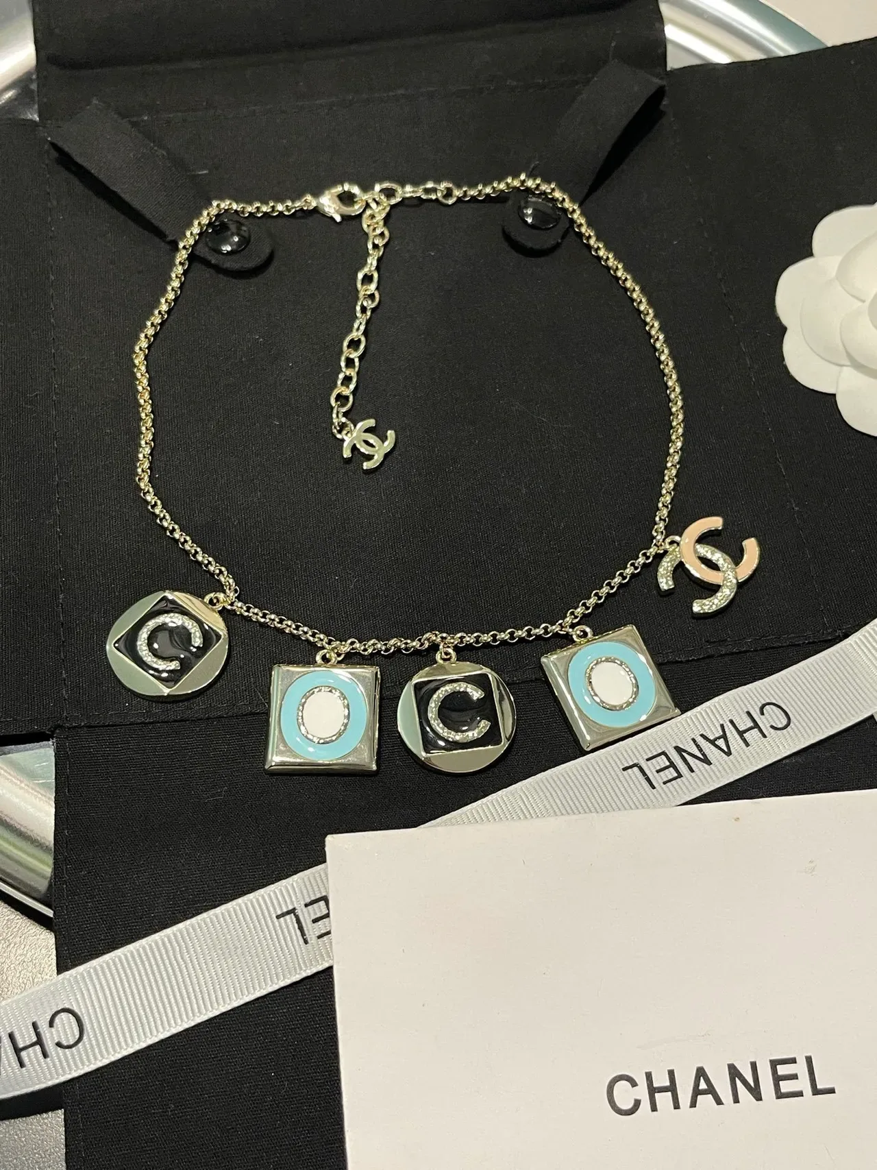 Chanel Coco Charm Enamel Necklace 8