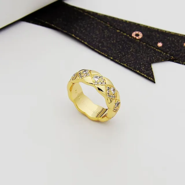 Chanel Coco Crush Quilted Diamond Pavé Rose Gold Ring 6