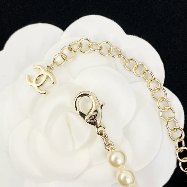 Chanel Coeur Beige Silver Pearl Strand Double Heart Pendant Necklace 6