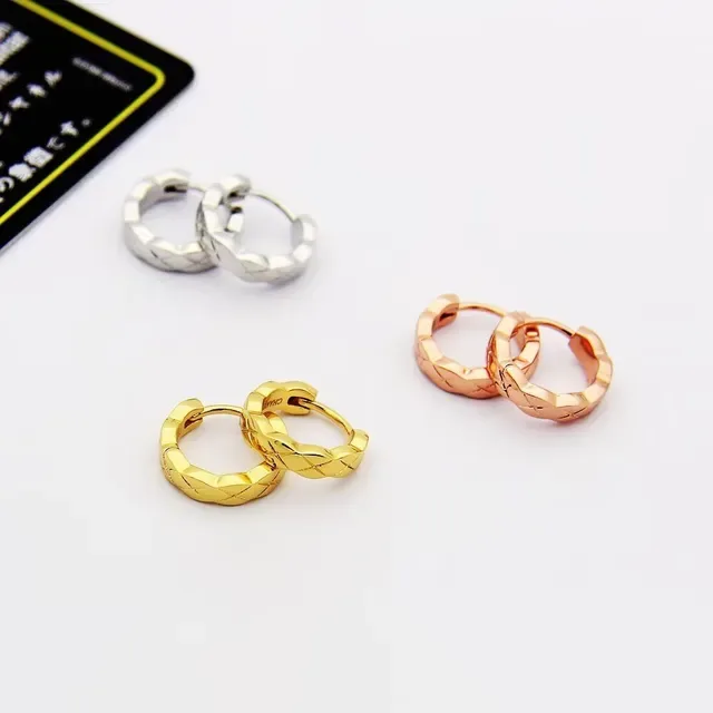 Chanel Quilted Geometric Hinged Hoop Earring 3