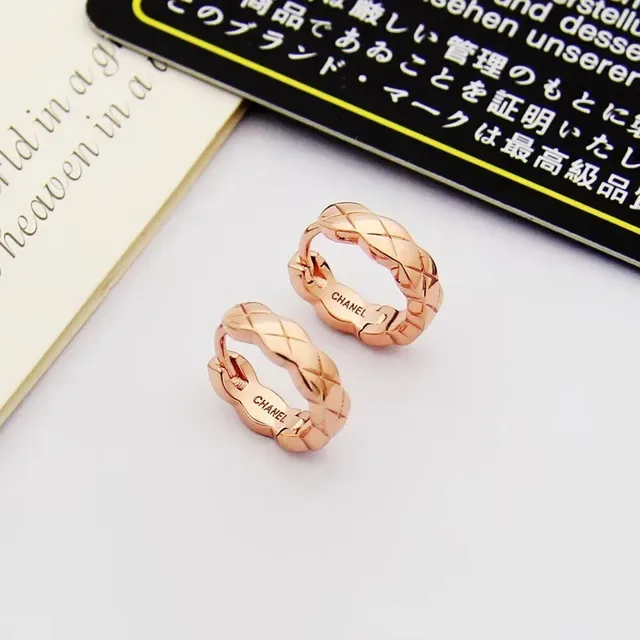 Chanel Quilted Geometric Hinged Hoop Earring 4