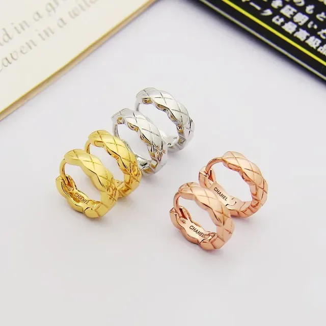 Chanel Quilted Geometric Hinged Hoop Earring 9