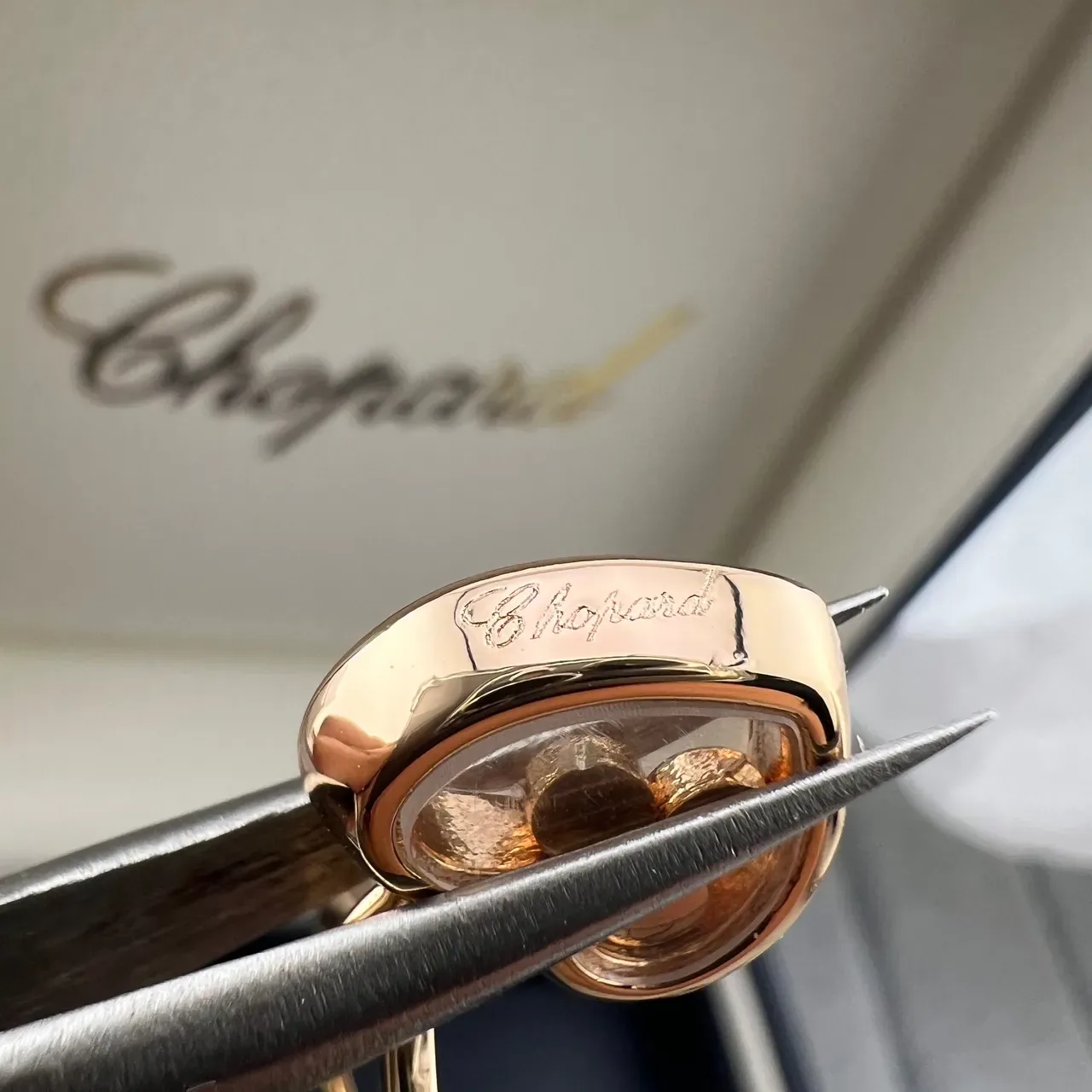 Chopard Happy Hearts Floating Diamond Heart Earrings 3