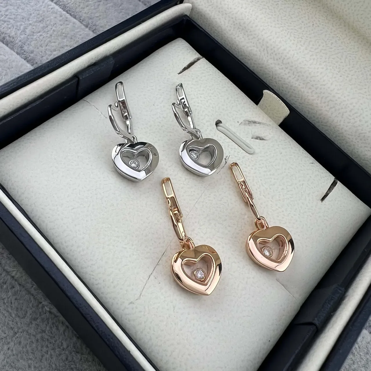 Chopard Happy Hearts हृदयाकार Mobile डायमंड कर्ण 5