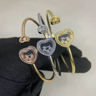 Chopard Happy Hearts Heart-Shaped Pavé Diamond Bracelet