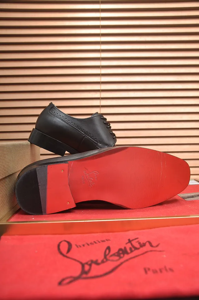 Christian Louboutin أحذية أكسفورد أسود كامل البروغ كاب تو 3