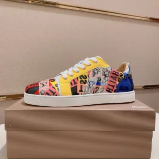 Christian Louboutin Multicolor Collage Print Low-Top Lifestyle Sneakers