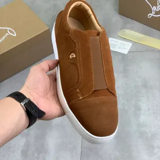 Christian Louboutin Suede Slip-On White Sole Lifestyle Sneakers