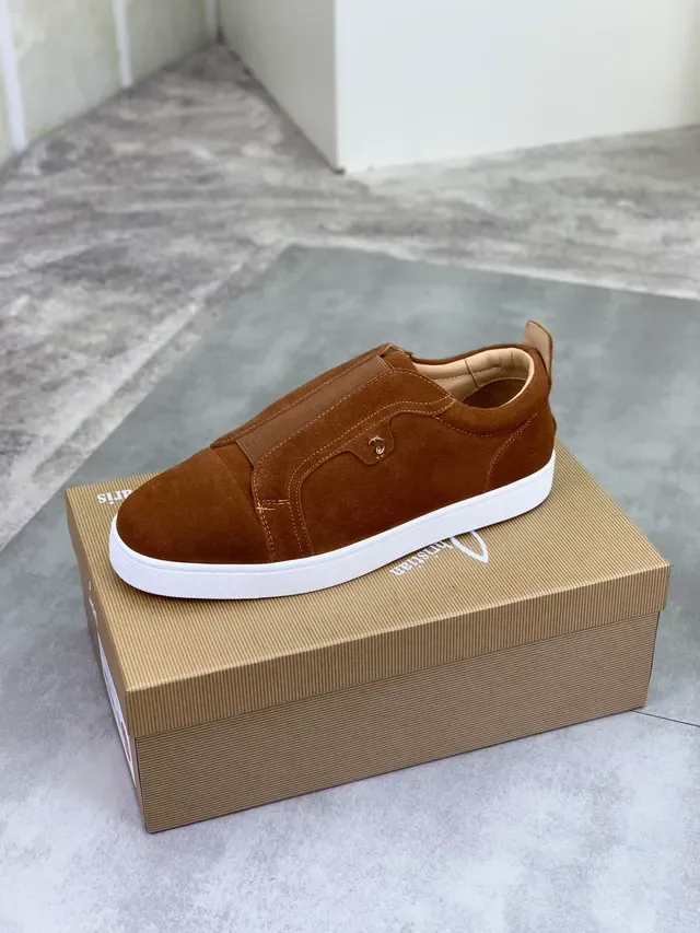 Christian Louboutin Suede Slip-On White Sole Lifestyle Sneakers 4