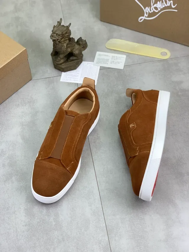 Christian Louboutin Suede Slip-On White Sole Lifestyle Sneakers 5