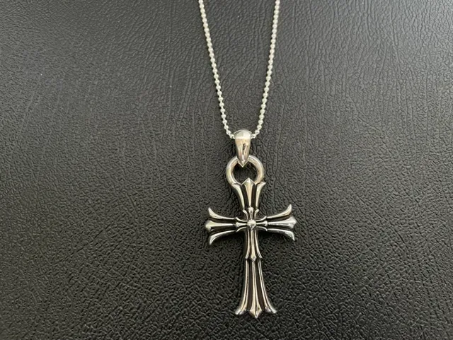 Chrome Hearts Cross and Dagger Silver Gothic Ornate Necklace 3