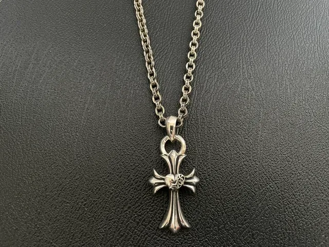 Chrome Hearts Cross and Dagger Silver Gothic Ornate Necklace 4