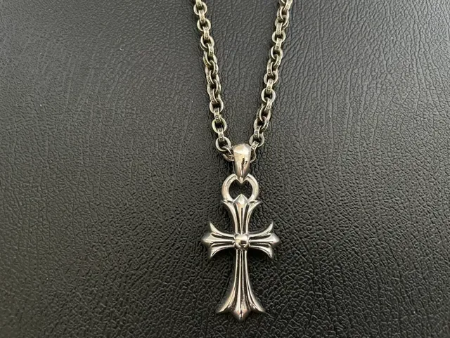 Chrome Hearts Cross and Dagger Silver Gothic Ornate Necklace 6