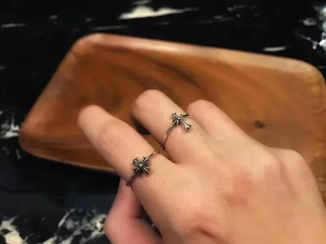 Chrome Hearts Cross Flower Silver Ring 4
