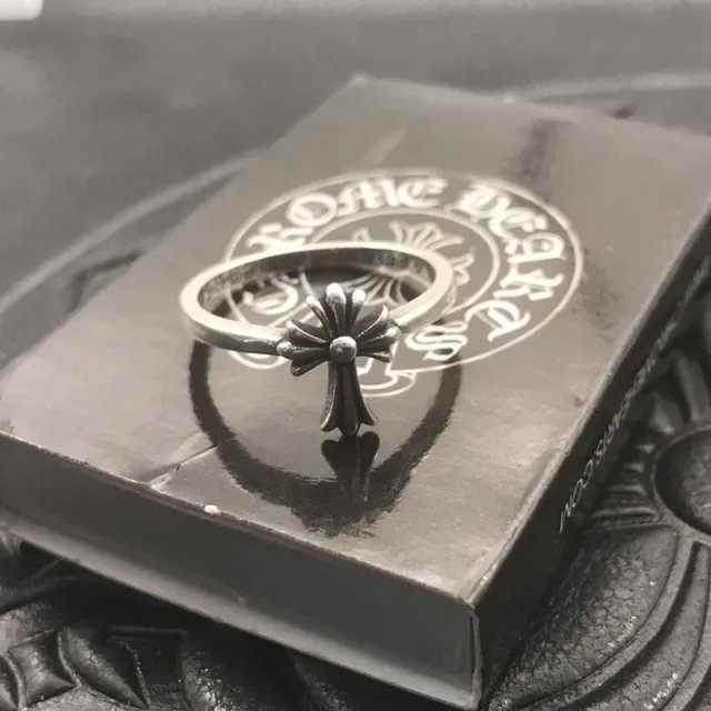 Chrome Hearts Cross Flower Silver Ring 7