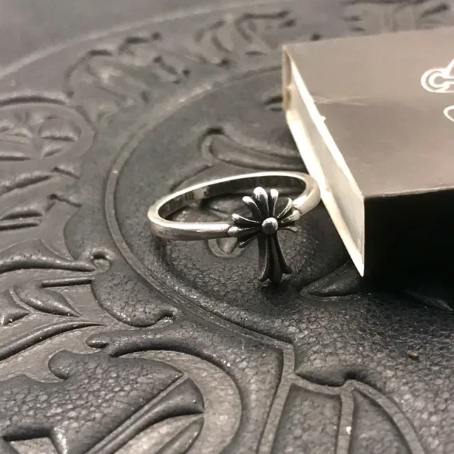 Chrome Hearts Cross Flower Silver Ring 8