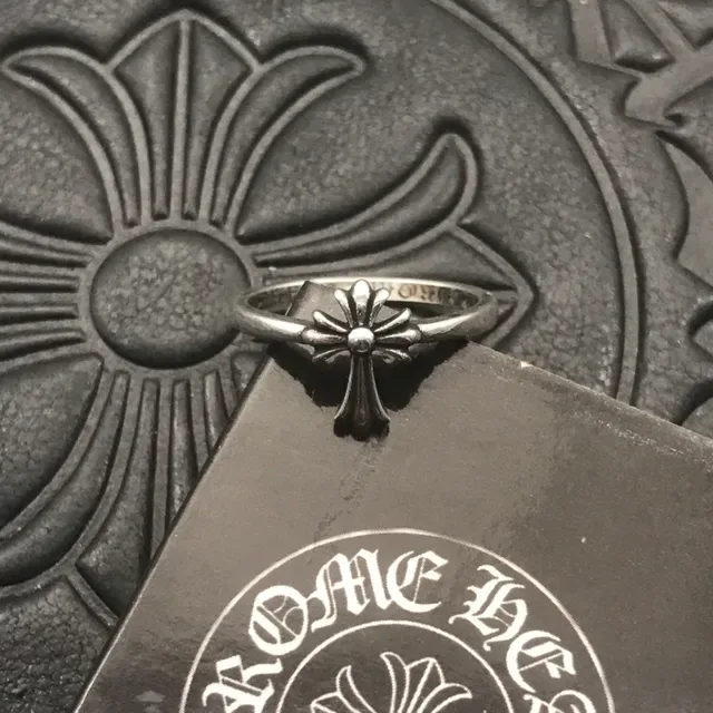 Chrome Hearts Cross Flower Silver Ring 9