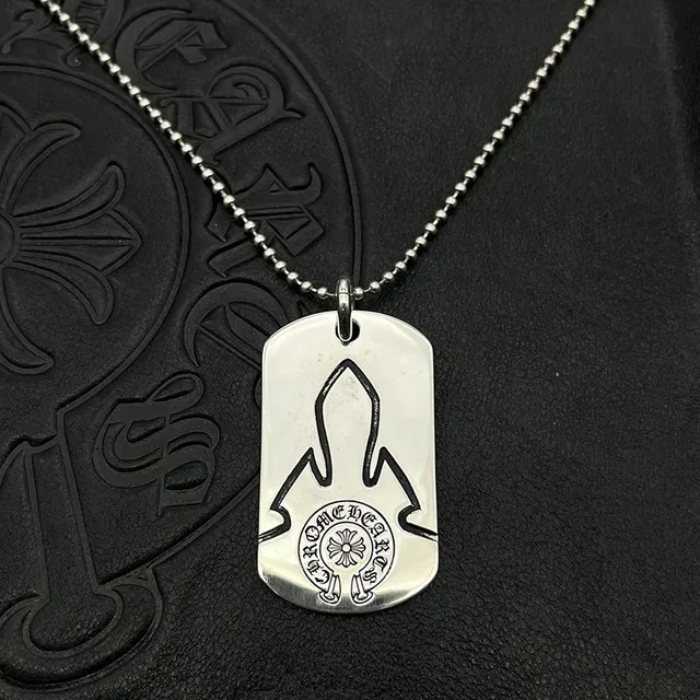 Chrome Hearts Plaque de Chien Fusée Pendentif Collier 1