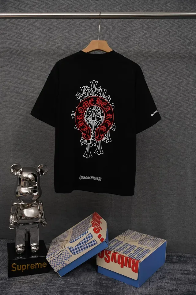Chrome Hearts Embroidered Horseshoe Logo Off-White T-Shirt 2