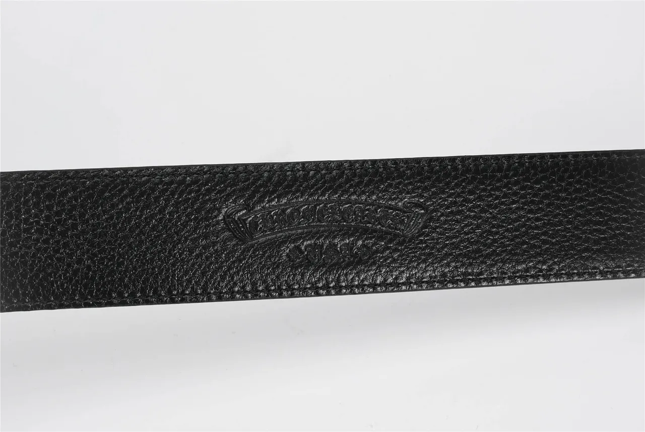 Chrome Hearts Croix de Malte Ceinture en cuir de crocodile noir 9