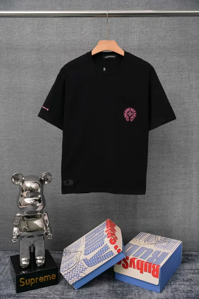 Chrome Hearts Pocket Tee White Red Embroidered Logo T-Shirt 3