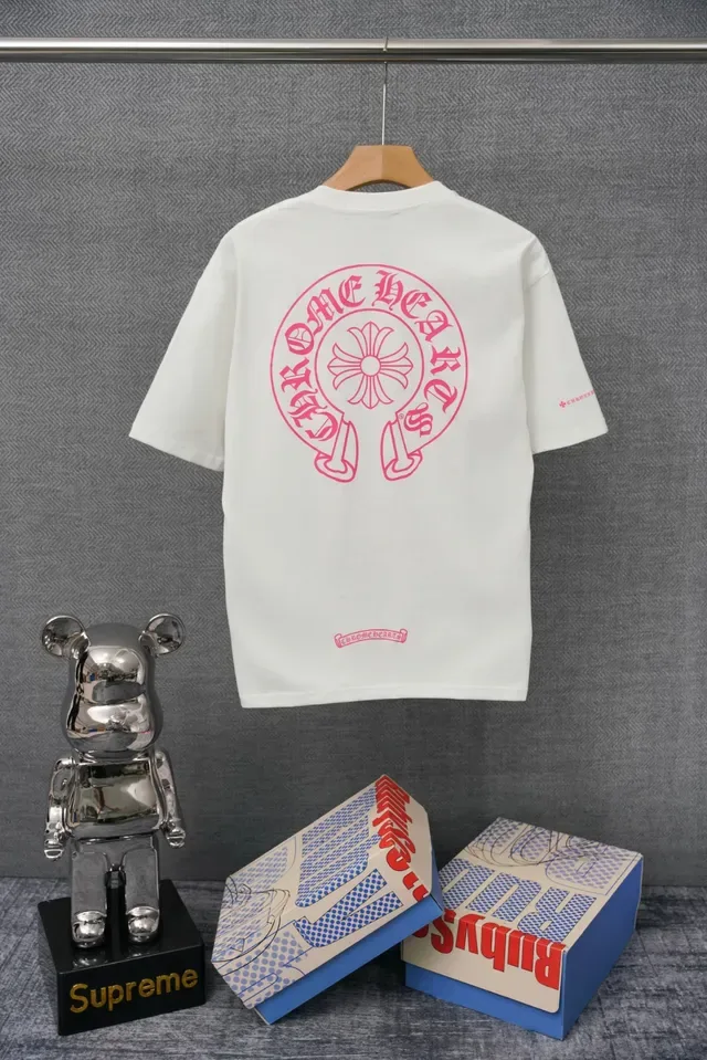 Chrome Hearts Pocket Tee White Red Embroidered Logo T-Shirt 4