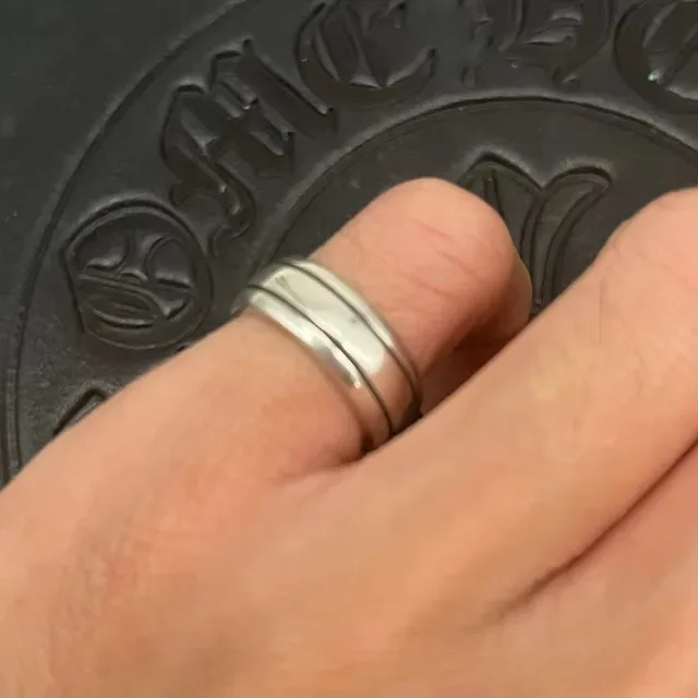 Chrome Hearts Silver Triple-Layer Rotating Spinner Ring 2