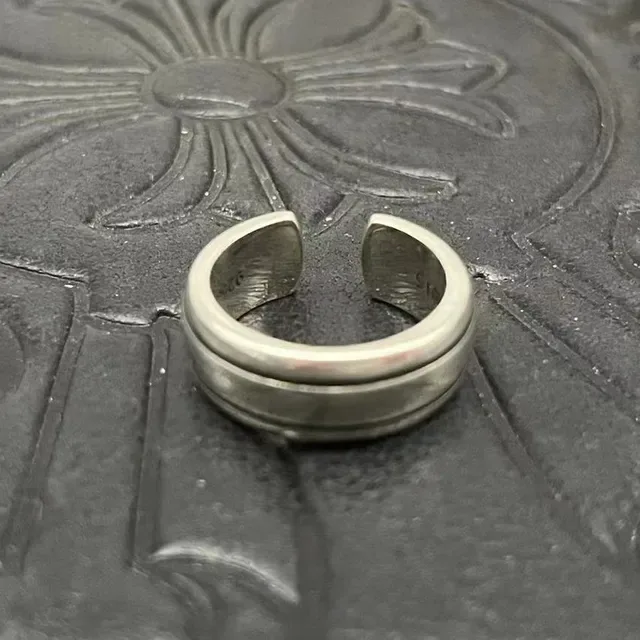 Chrome Hearts Silver Triple-Layer Rotating Spinner Ring 6