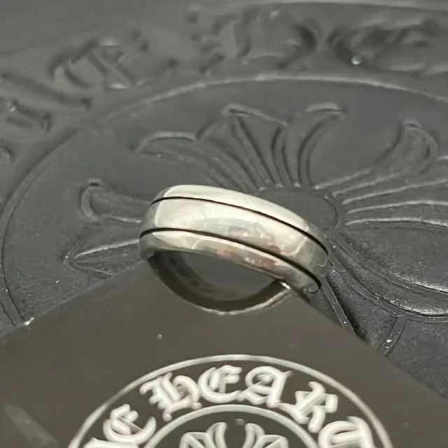 Chrome Hearts Silver Triple-Layer Rotating Spinner Ring 7