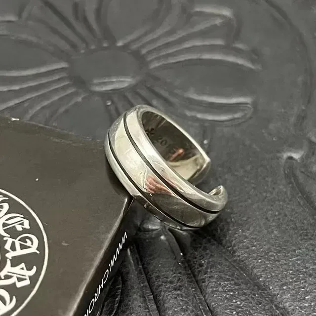 Chrome Hearts Silver Triple-Layer Rotating Spinner Ring 8