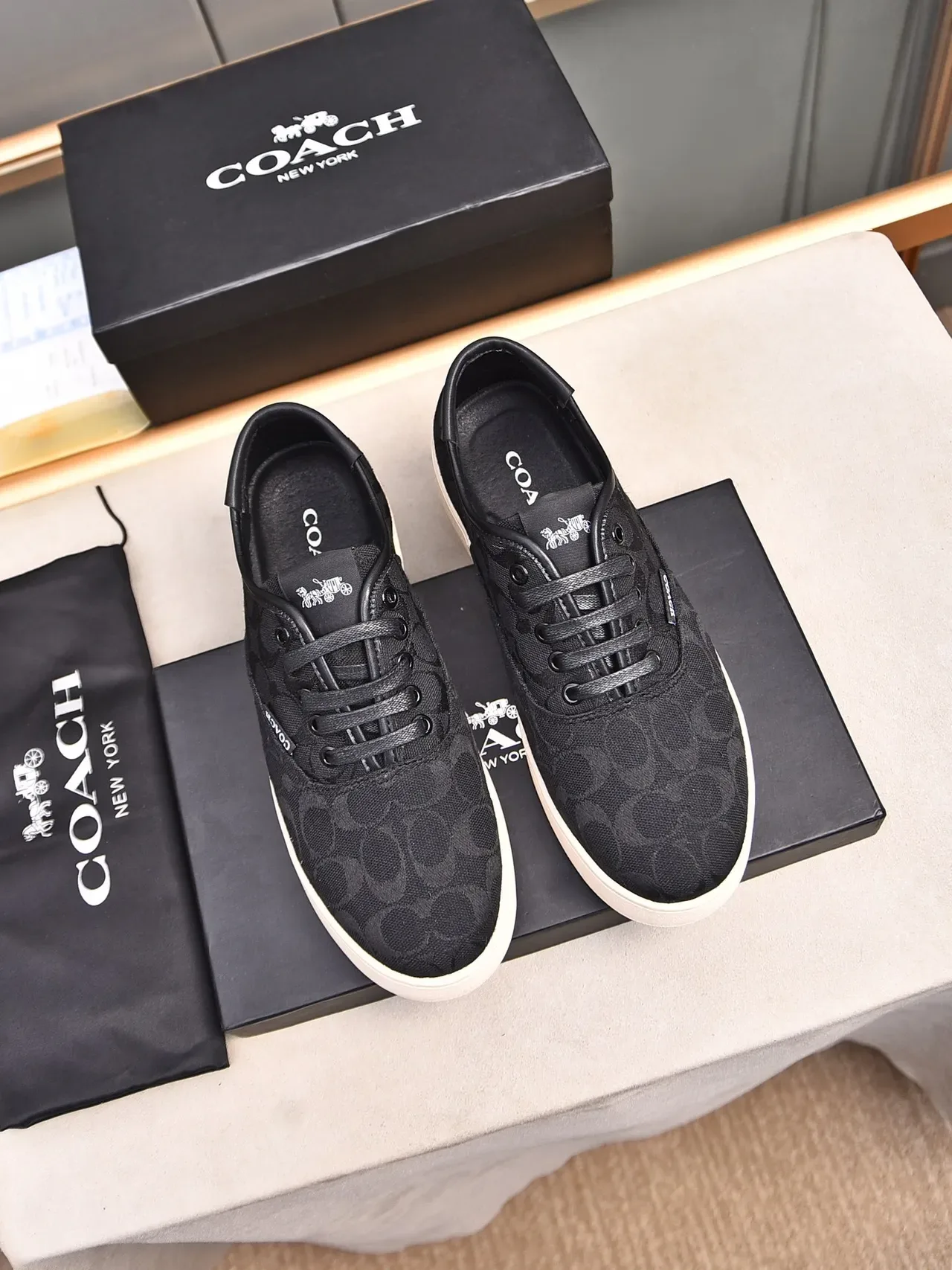 Coach Monogram Jacquard Low-Top Lifestyle Sneakers 3