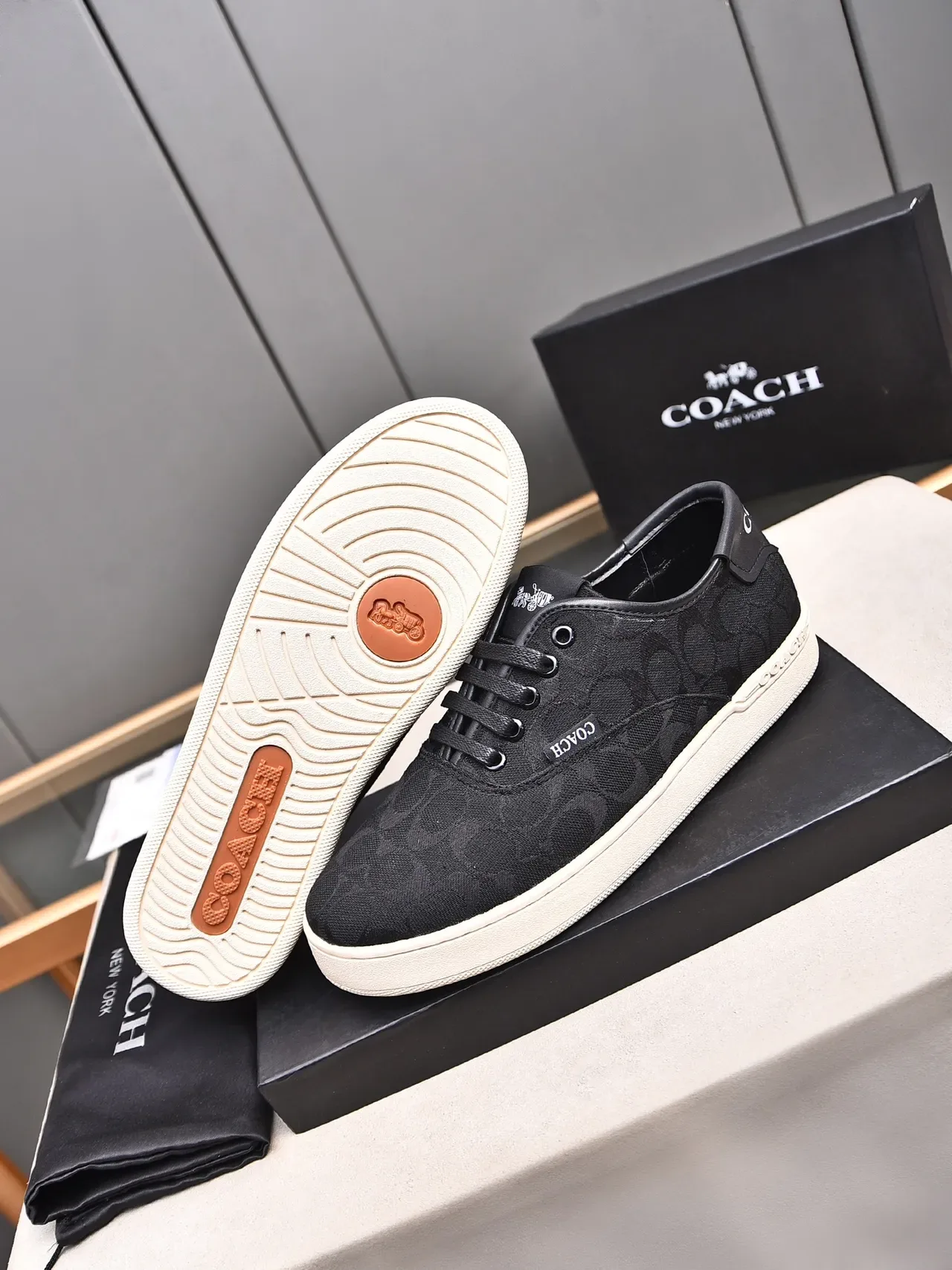Coach Monogram Jacquard Low-Top Lifestyle Sneakers 4