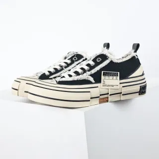 Converse Black Beige Frayed Raw-Edge Collar Layered Platform Sole Lifestyle Sneakers