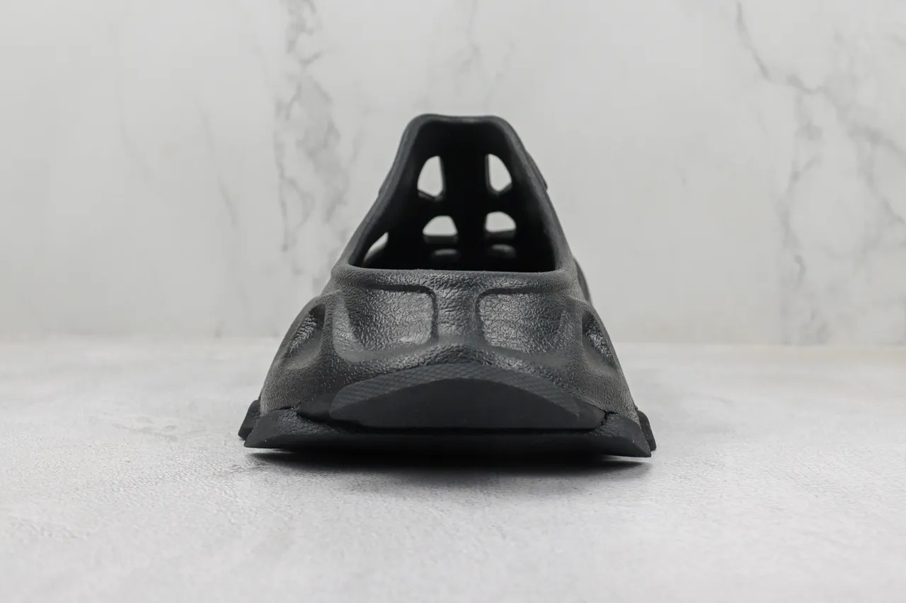 Crocs Preto Monolítico Moldado Espuma Ventilado Recorte Design Tamanco 6