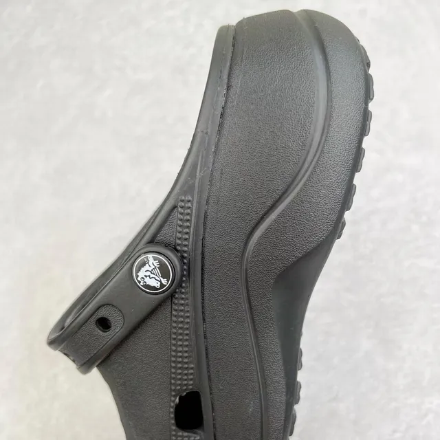 Crocs Echo Clog Black Molded Foam Platform Clog 4