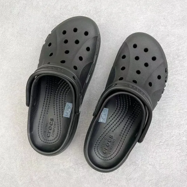 Crocs Echo Clog Black Molded Foam Platform Clog 8