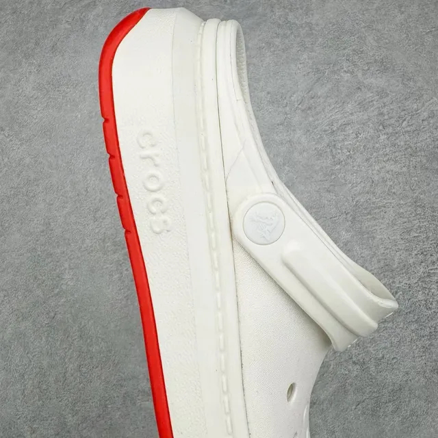 Crocs Echo Blanco Rojo Suela de Plataforma Correa Ajustable Zueco 6
