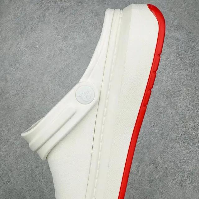 Crocs Echo Blanco Rojo Suela de Plataforma Correa Ajustable Zueco 7