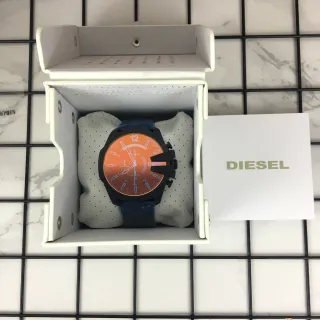 Diesel Chronograph Oversized Black and Orange Sports Watch
