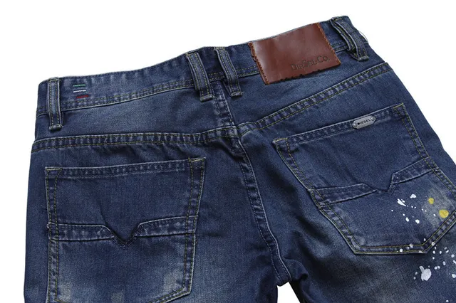 Diesel Distressed Paint-Splatter Denim Shorts 4