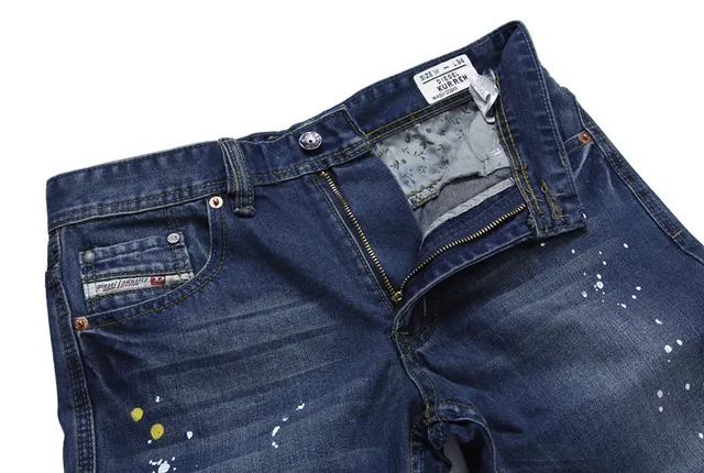 Diesel Distressed Paint-Splatter Denim Shorts 9