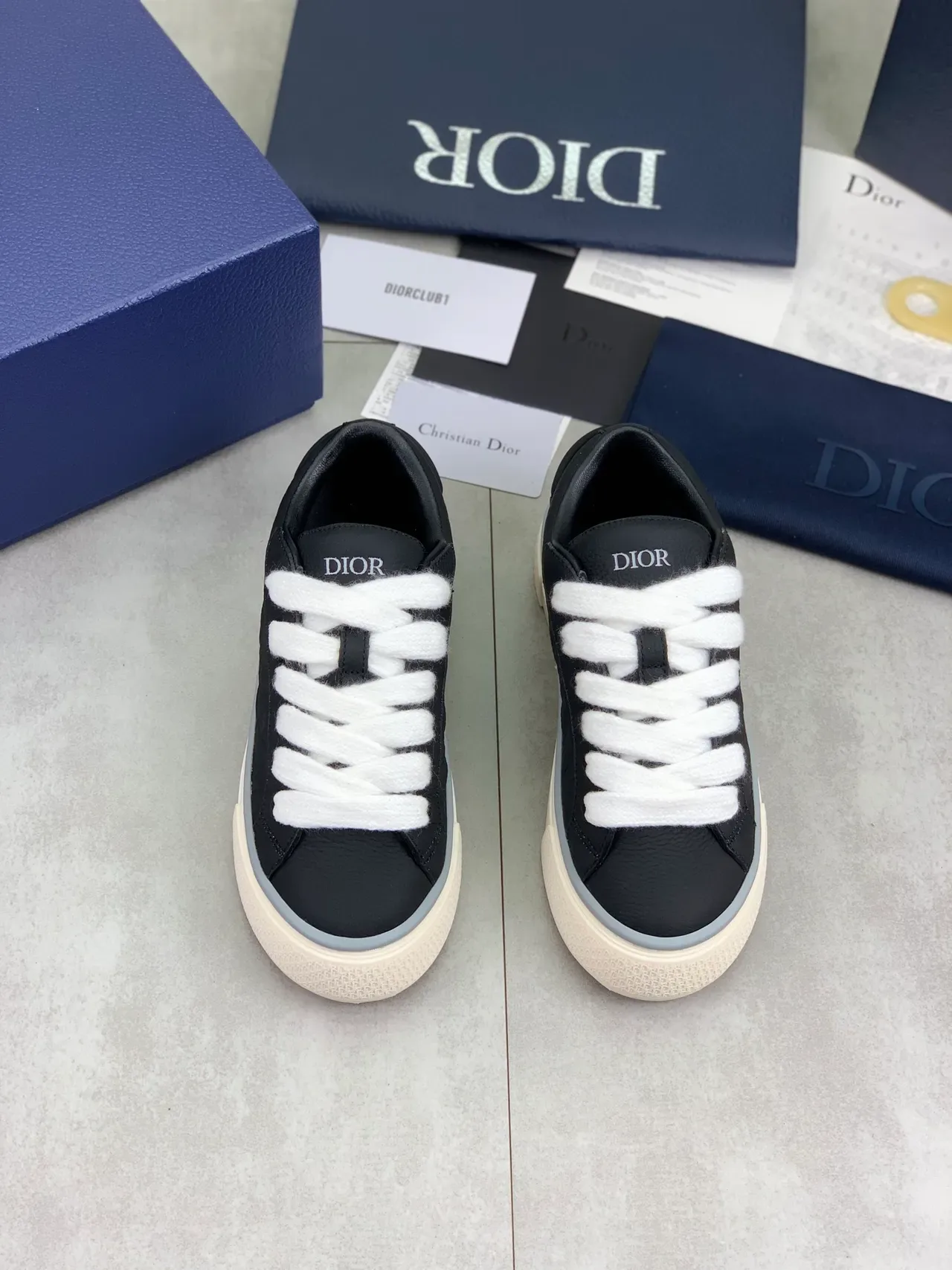 Dior B23 Black and White Platform Lifestyle Sneakers 4