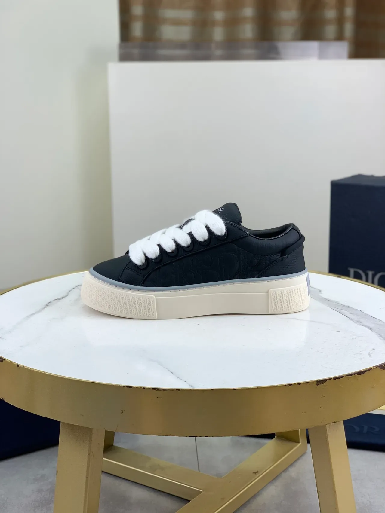 Dior B23 Black and White Platform Lifestyle Sneakers 5