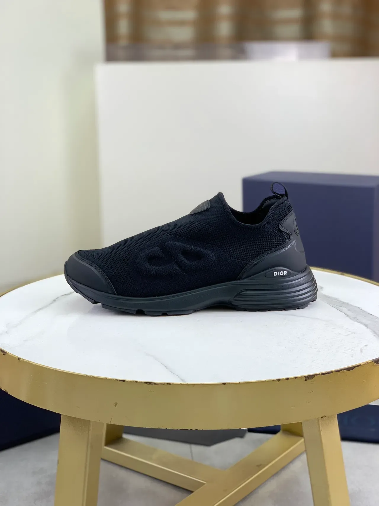 Dior B23 Sneakers Lifestyle Noir Tricot à Enfiler 5